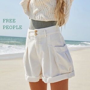 Women's White Casual Shorts